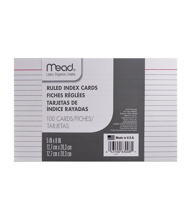 INDEX CARDS HILROY 5 X 8