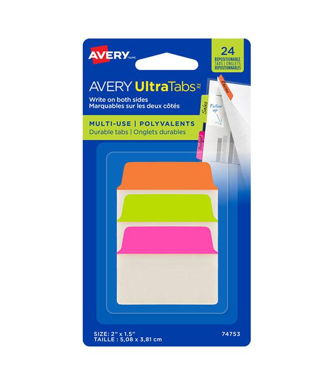 INDEX TABS AVERY ULTRA 24