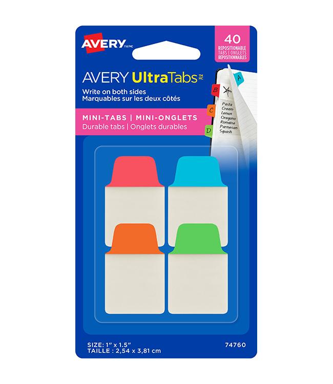 INDEX TABS AVERY ULTRA 40