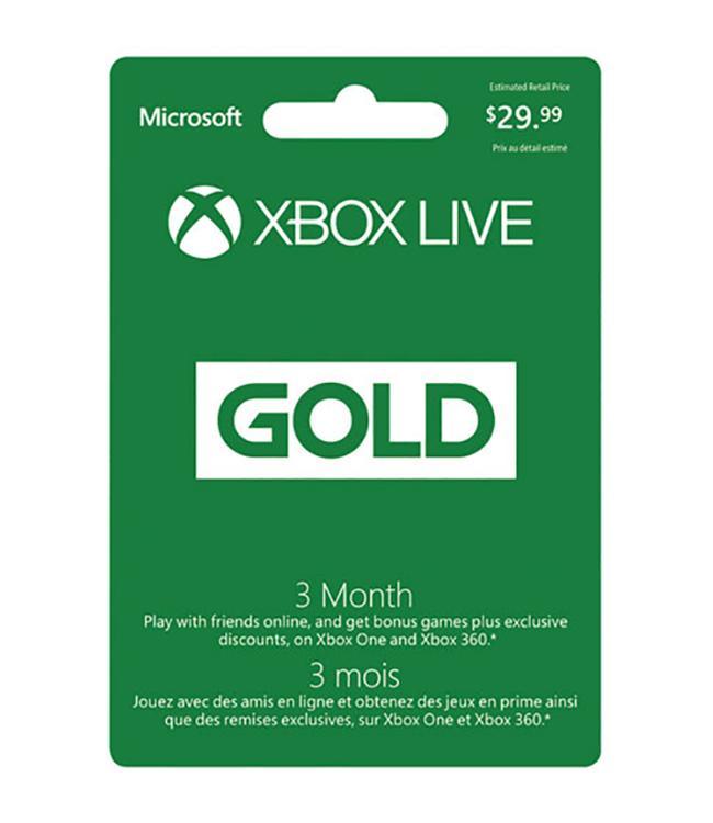 XBOX LIVE GOLD 3 MONTH S