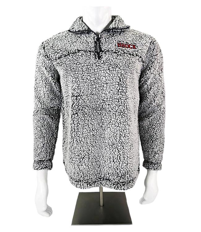 Grey sherpa quarter on sale zip