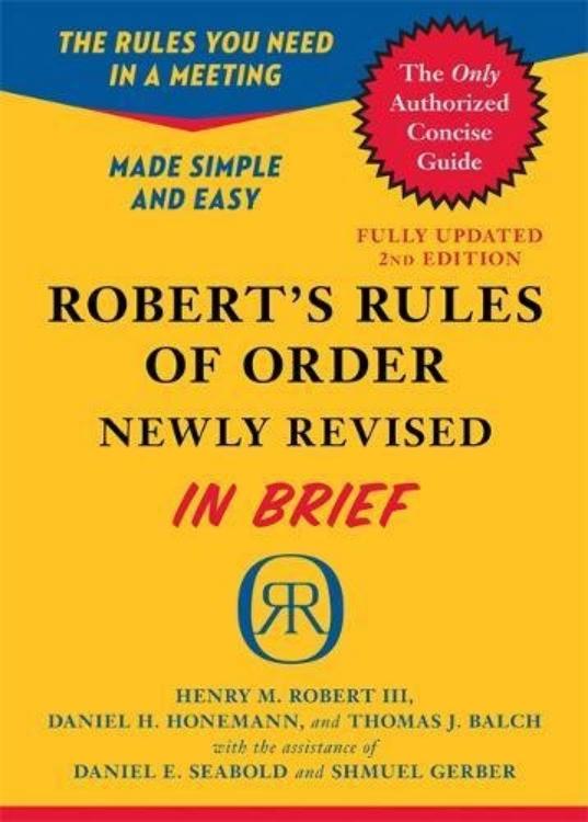 ROBERT'S RULES OF ORDER N