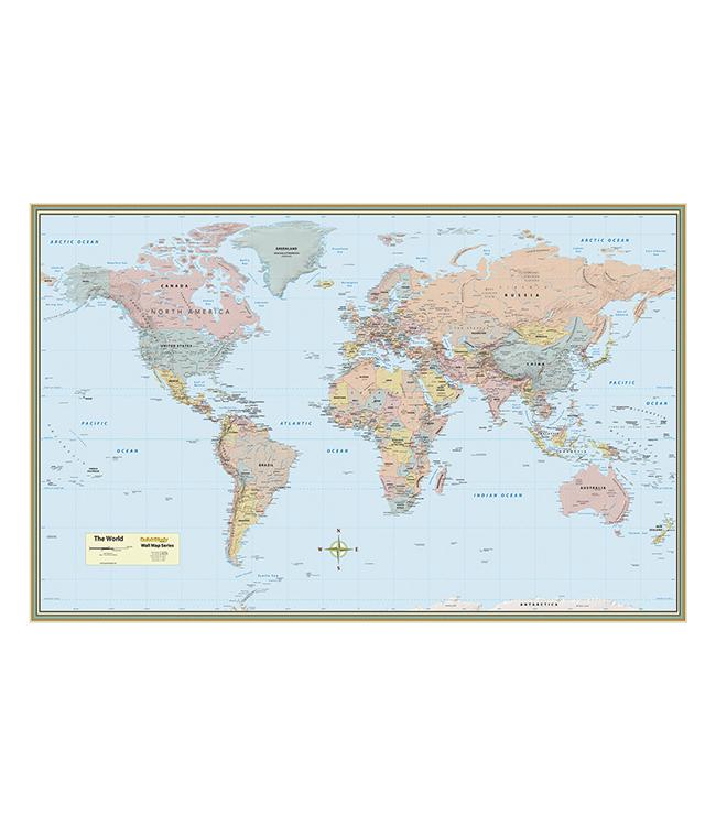 WORLD MAP POSTER LAMINATE